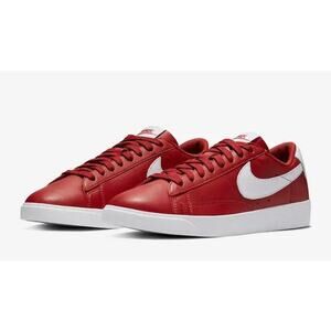 Nike Blazer Low LE Red White‎ leather Womens sneakers size 6